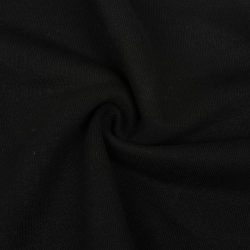 Ткань Футер 3-х нитка, Петля, цвет Черный (на отрез)  в Михайловске
