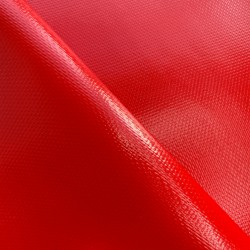 Ткань ПВХ 600 гр/м2 плотная, Красный (Ширина 150см), на отрез  в Михайловске