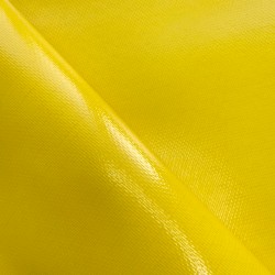 Ткань ПВХ 600 гр/м2 плотная, Жёлтый (Ширина 150см), на отрез  в Михайловске